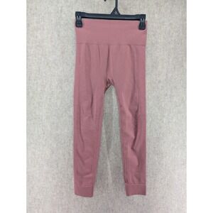 Fabletics High-Waisted Seamless Rib 7/8 Leggings Dusty Rose Small